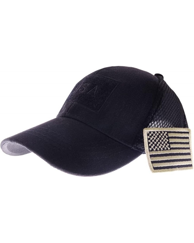 Camouflage Trucker Special Tactical Operator Forces USA Flag Patch Baseball Cap 2-black $10.56 Baseball Caps