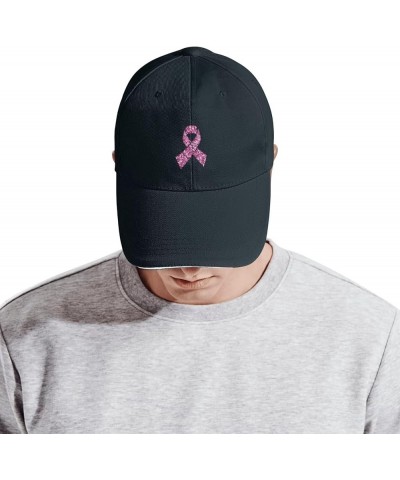 Breast Cancer Awareness Pink Ribbon Baseball Cap Hat Mens Women's Washed Cool Cap Adjustable Snapback Travel Hat Navy $10.44 ...