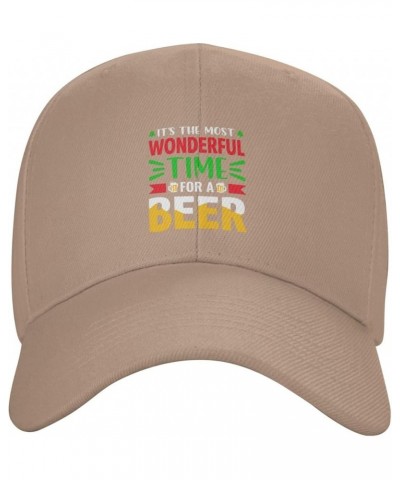 Adjustable It s The Wonderful Time for A Beer Baseball Cap Women Men Hat Truck Driver Baseball Caps Sun Hats Natural $10.78 B...