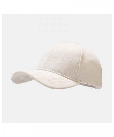 Baseball Cap Low Profile Dad Hat Adjustable Cap Unisex Plain Solid Unconstructed Hat for Women Men White $6.59 Baseball Caps