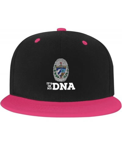 Coat of Arms of Cuba It's in My DNA Baseball Cap for Men Women Snapback Hat Adjustable Flat Bill Hats Pink $13.60 Baseball Caps