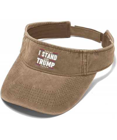 I Stand with Trump, Trump 2024, Americans Trump, Best Trump, Retros Trump Hat Visors for Adult Sun Pigment Khaki $11.98 Visors