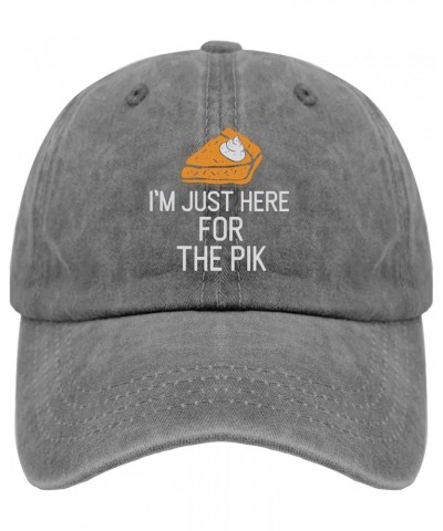 I'm Just Here for The Pie Hats Women Cap Cyan Blue Mens Golf Hat Gifts for Her Sun Caps Pigment Gray $11.19 Sun Hats