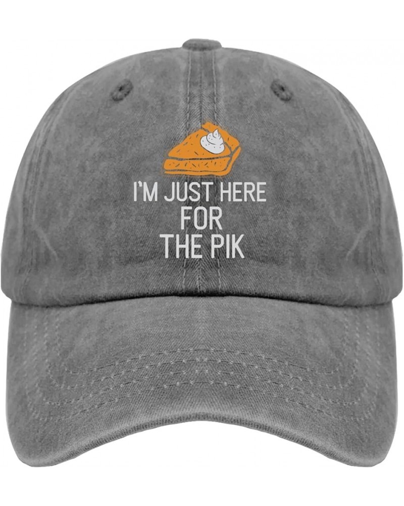 I'm Just Here for The Pie Hats Women Cap Cyan Blue Mens Golf Hat Gifts for Her Sun Caps Pigment Gray $11.19 Sun Hats