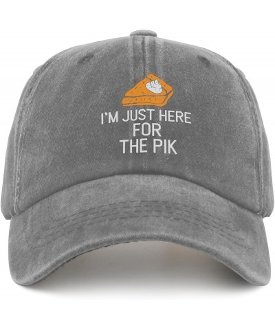 I'm Just Here for The Pie Hats Women Cap Cyan Blue Mens Golf Hat Gifts for Her Sun Caps Pigment Gray $11.19 Sun Hats