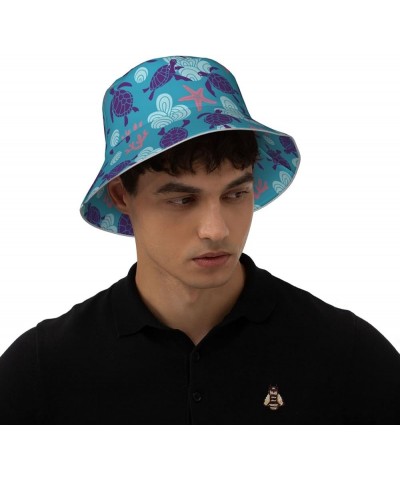 Abstract Coffee Pattern with Letters Bucket Hat Reversible Multicolored Fisherman Cap Packable Sun Hat for Men and Women Orna...