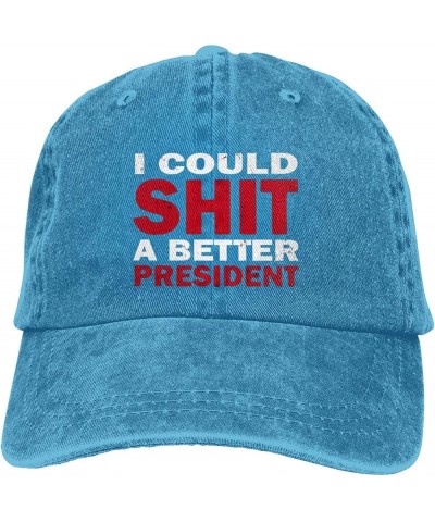 I Could Shit A Better President Anti Trump Protest Cowboy hat Baseball Cap Men Women Trucker Hat Dad Cap Blue $10.97 Baseball...