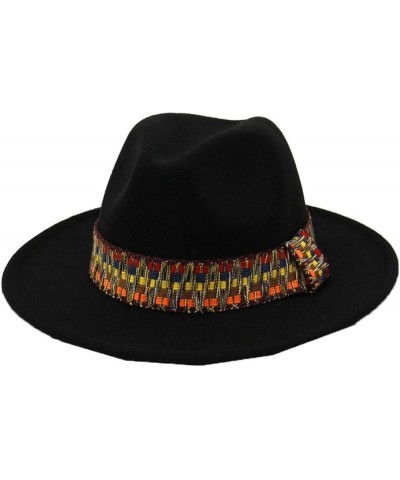 Fedora Hats for Men & Women - Trendy and Plain Wide Brim Panama Hat, Autumn Winter Woolen Felt Jazz Caps Rust Red2 $13.46 Fed...