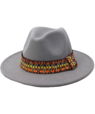 Fedora Hats for Men & Women - Trendy and Plain Wide Brim Panama Hat, Autumn Winter Woolen Felt Jazz Caps Rust Red2 $13.46 Fed...