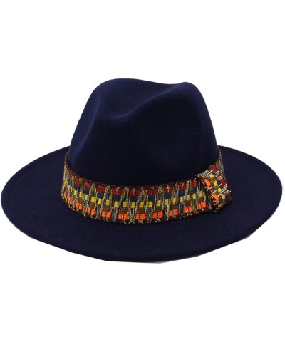 Fedora Hats for Men & Women - Trendy and Plain Wide Brim Panama Hat, Autumn Winter Woolen Felt Jazz Caps Rust Red2 $13.46 Fed...