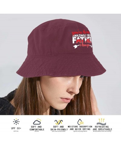 You're The mosts Amazingly Great Father I Love You Bucket Hats Bucket Hat Funny Women Hats for Hiking Deep Rose $12.70 Bucket...