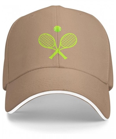 Unisex Love Tennis Baseball Cap Adjustable, Tennis Racket Ball Baseball Hat for Men Women Natural $11.80 Baseball Caps