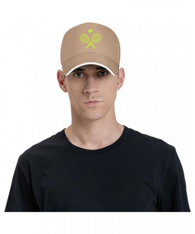 Unisex Love Tennis Baseball Cap Adjustable, Tennis Racket Ball Baseball Hat for Men Women Natural $11.80 Baseball Caps