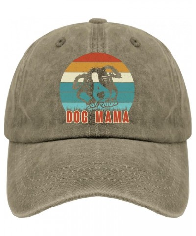 Dog Mama Trucker hat Camping hat Womens hat Gifts for Girlfriends Baseball Caps Pigment Khaki $9.87 Sun Hats