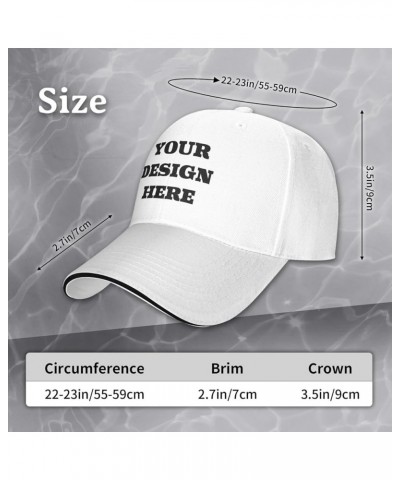 Custom Baseball Cap Bulk Custom Trucker Hats for Men Women,Design Your Own Baseball Hat 8-white $7.63 Sun Hats