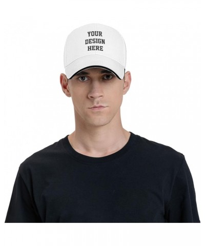 Custom Baseball Cap Bulk Custom Trucker Hats for Men Women,Design Your Own Baseball Hat 8-white $7.63 Sun Hats