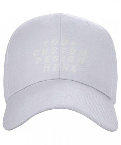 Custom Hats for Men Add Your Own Photo Logo or Picture Design Your Personalized Hats White $7.77 Baseball Caps