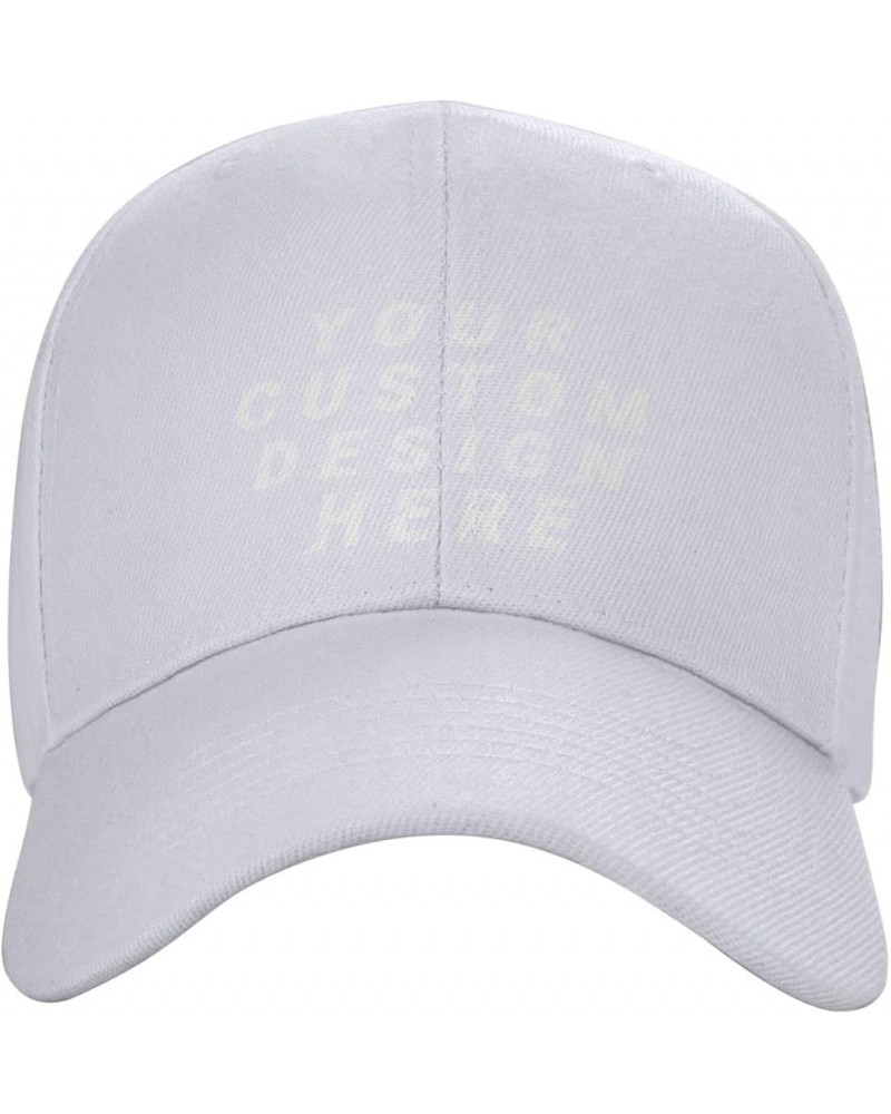 Custom Hats for Men Add Your Own Photo Logo or Picture Design Your Personalized Hats White $7.77 Baseball Caps