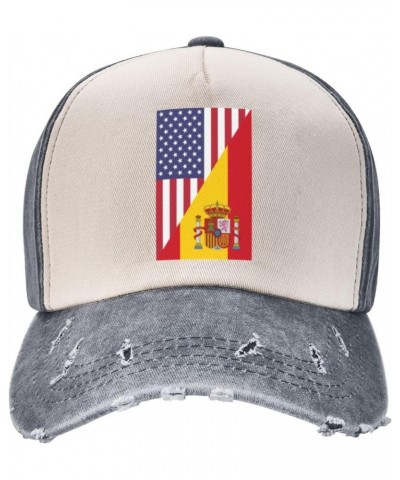 America Spain Friendship Flag Upgrade Your Style with Funny Adjustable Cotton Baseball Caps for Men and Women Gray $17.45 Bas...