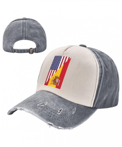 America Spain Friendship Flag Upgrade Your Style with Funny Adjustable Cotton Baseball Caps for Men and Women Gray $17.45 Bas...