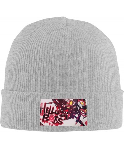 Helluva Boss Knit Hat Hats Cap Caps Winter Cuffed Warm Lightweight Ski Hats Black Gray $10.35 Skullies & Beanies