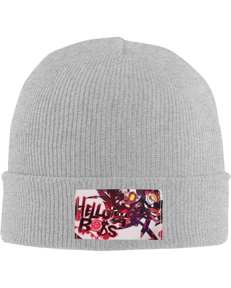 Helluva Boss Knit Hat Hats Cap Caps Winter Cuffed Warm Lightweight Ski Hats Black Gray $10.35 Skullies & Beanies