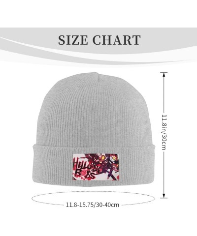 Helluva Boss Knit Hat Hats Cap Caps Winter Cuffed Warm Lightweight Ski Hats Black Gray $10.35 Skullies & Beanies