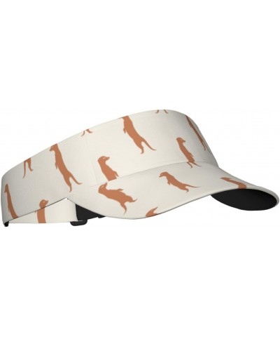 Sun Visor Caps Cute Meerkat Lightweight Hat Seaside Vacations Adjustable Sun Protection Visors for Women Men $11.02 Visors