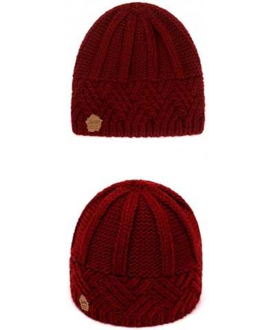 Outdoor Slouchy Hat Hemming Women Wool Knitted Keep Hats Hat Baseball Caps Red $10.05 Rain Hats