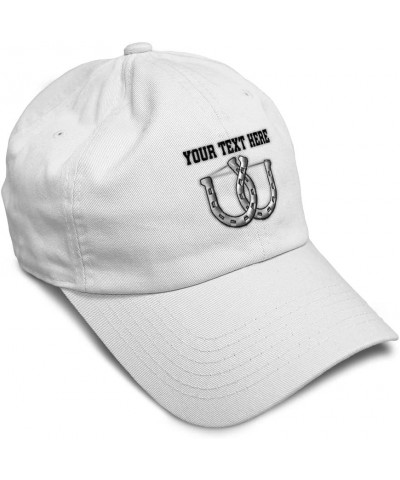 Soft Baseball Cap Sports Lifeline Horseshoes A Embroidery Game Equipment Cotton Dad Hats for Men & Women White Personalized T...