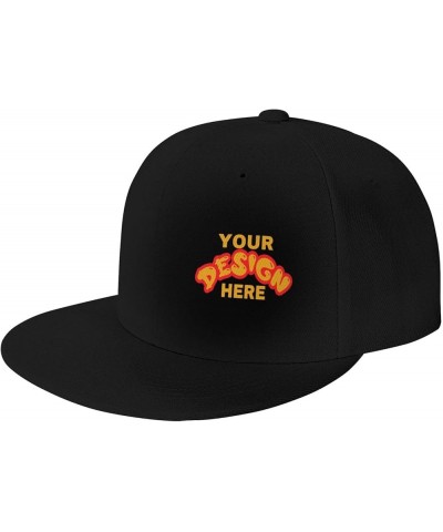 Custom Cap Add Your Custom,Custom Text Hats,Add Your Own Text and Design,Classic Mens Womens Personalized Baseball Cap Black-...