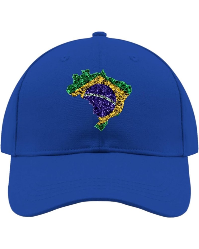 Flag Map Mesh Brazil Baseball Hat Funny Golf Hat for Men Gifts for Her Workout Blue $13.26 Baseball Caps