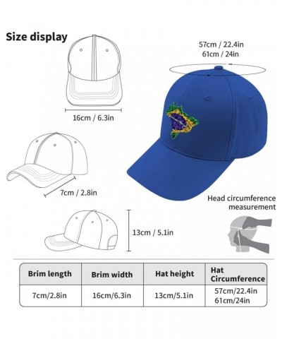 Flag Map Mesh Brazil Baseball Hat Funny Golf Hat for Men Gifts for Her Workout Blue $13.26 Baseball Caps