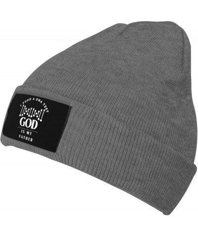 I Took A DNA Test and God is My Father Beanie for Men Women Black Winter Hat Warm Knit Cuffed Beanies Deep Heather $12.97 Sku...