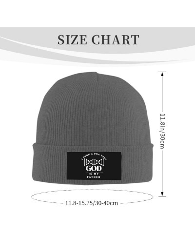 I Took A DNA Test and God is My Father Beanie for Men Women Black Winter Hat Warm Knit Cuffed Beanies Deep Heather $12.97 Sku...