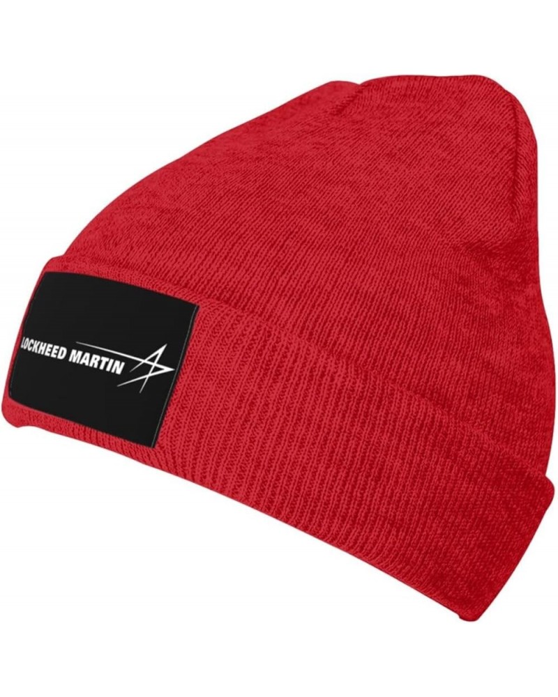 Lockheed Martin Stretch Beanie Knit Hat for Men Women Winter Fall Spring Warm Cap Red $14.15 Skullies & Beanies