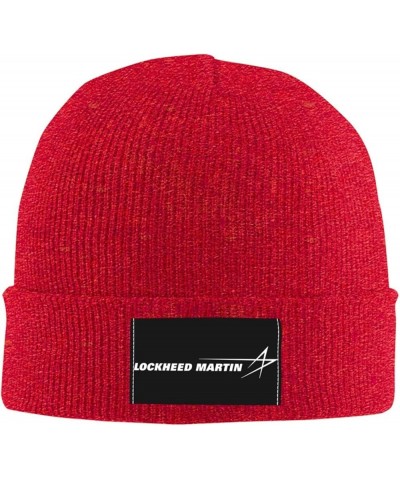 Lockheed Martin Stretch Beanie Knit Hat for Men Women Winter Fall Spring Warm Cap Red $14.15 Skullies & Beanies