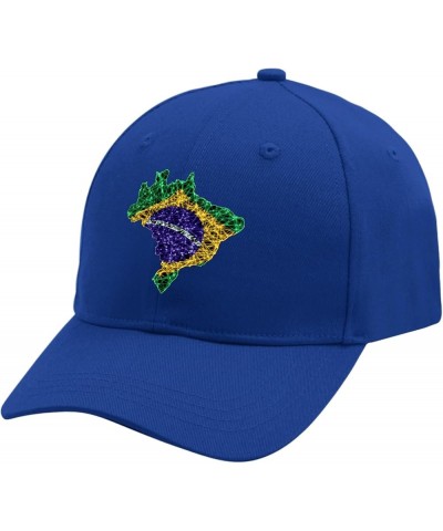 Flag Map Mesh Brazil Baseball Hat Funny Golf Hat for Men Gifts for Her Workout Blue $13.26 Baseball Caps