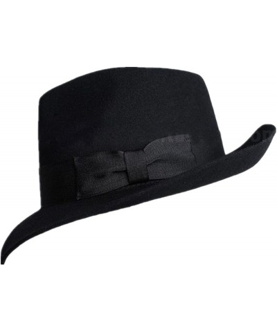 Men's Hat 100% Wool Vintage Wide Brim Fedora Casual Outdoor Jazz Hat S 56cm Wool Hat $43.05 Fedoras