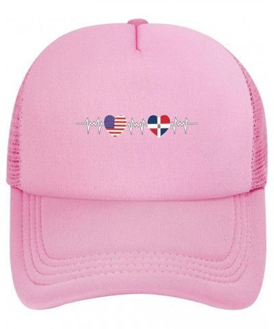 Dad Hat/Cap Mesh Baseball Cap Adjustable Trucker Hat Unisex Pink $10.44 Baseball Caps