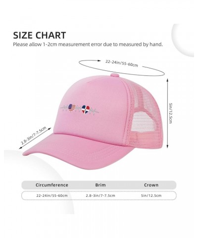 Dad Hat/Cap Mesh Baseball Cap Adjustable Trucker Hat Unisex Pink $10.44 Baseball Caps