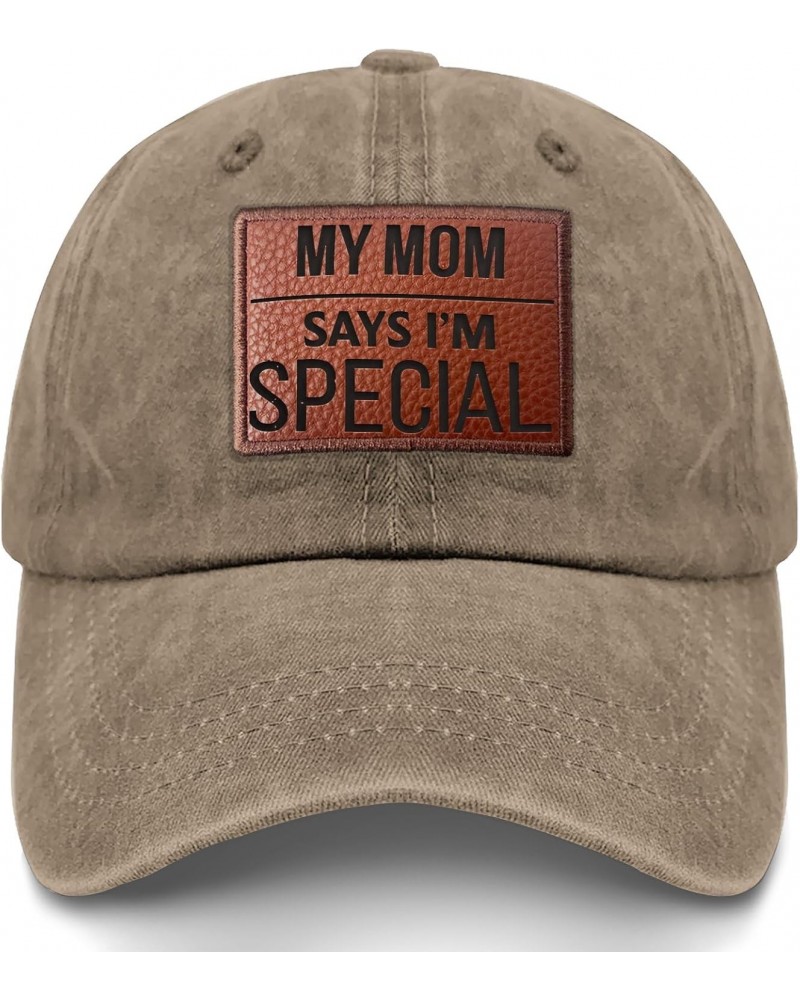 My Mom Says I'm Specials hat Trucker hat Women Pigment Khaki Mens Trucker Hats Gifts for Boyfriends $14.25 Baseball Caps