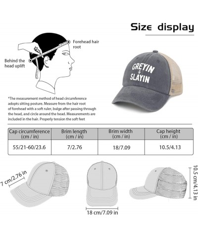 Gifts for Women Hats Greyin and Slayin Hats for Mens Women AllBlack Cowgirl Hats Funny Hat Cowgirl Hat Gray01 $9.19 Cowboy Hats