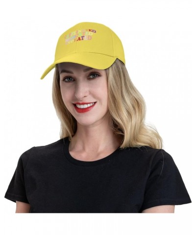 Unisex Baseball Cap Caffeinated Medicated Hydrated Vintage Dad Hat Adjustable Casquette Cap Yellow $10.65 Baseball Caps