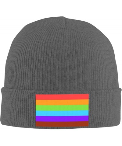 Demisexual Pride Flag LGBTQ Cozy Knitted Hat for Winter - Warm Comfort Black Deep Heather $10.62 Skullies & Beanies