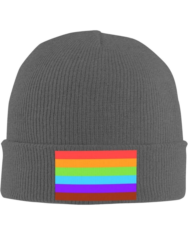 Demisexual Pride Flag LGBTQ Cozy Knitted Hat for Winter - Warm Comfort Black Deep Heather $10.62 Skullies & Beanies