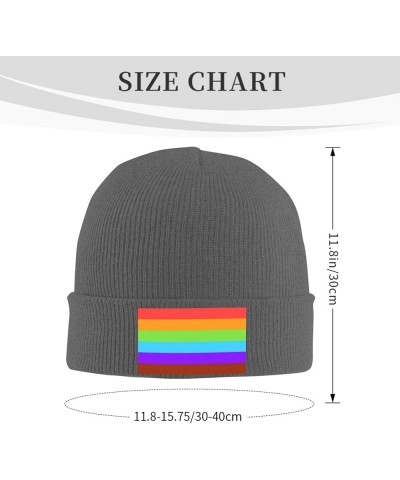 Demisexual Pride Flag LGBTQ Cozy Knitted Hat for Winter - Warm Comfort Black Deep Heather $10.62 Skullies & Beanies