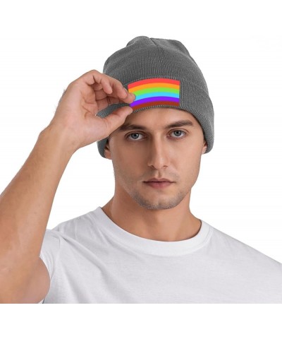 Demisexual Pride Flag LGBTQ Cozy Knitted Hat for Winter - Warm Comfort Black Deep Heather $10.62 Skullies & Beanies