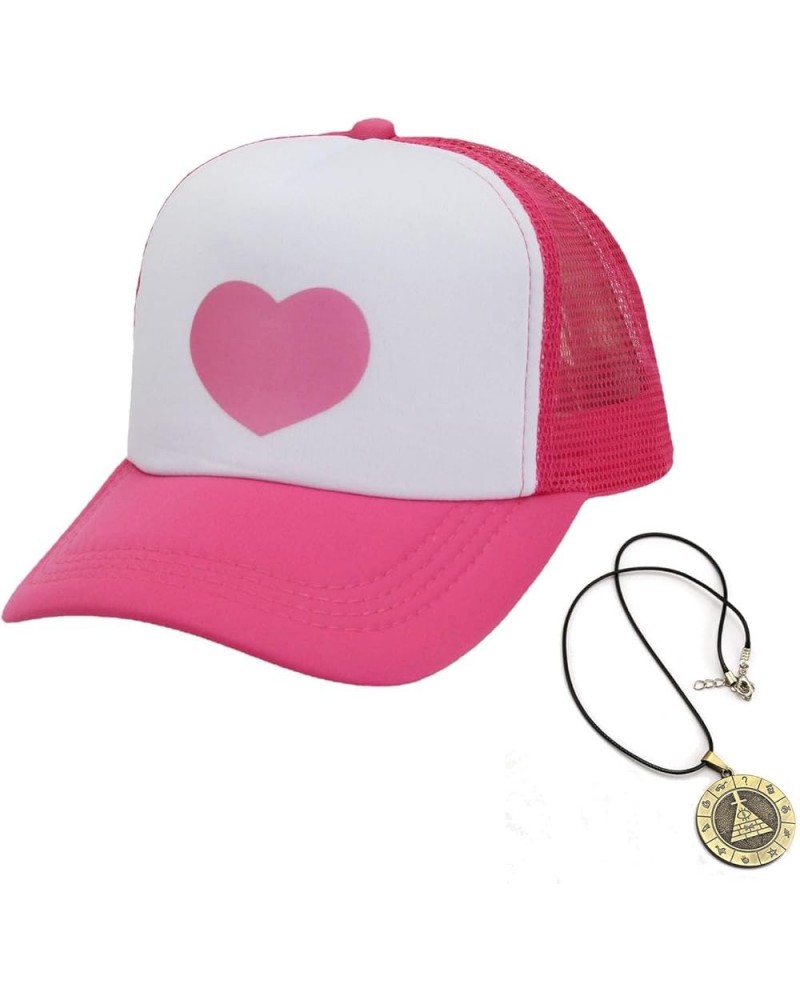 Dipper Blue Pine Snapback Mesh Cap,Adult Adjustable Baseball Cap,Pink+Necklace 1 $9.67 Baseball Caps