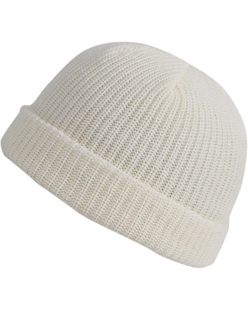 World of Hat Warm Unisex Thick Hat Knitted All- Fashion Color Winter Baseball Caps Couple Caps for Him and Her White $7.06 Ba...